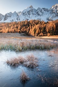 Pic des heuvières et lac miroir