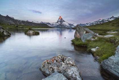 Matterhorn from lake Stellisee, Switzerland