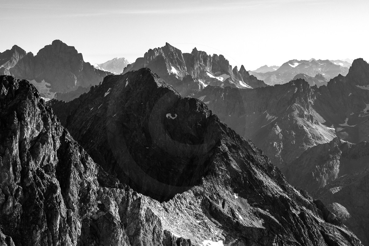 Pic Gaspard, Mont-Blanc et la Grande Ruine depuis le sommet des Rouies ©Pierre Barrot
