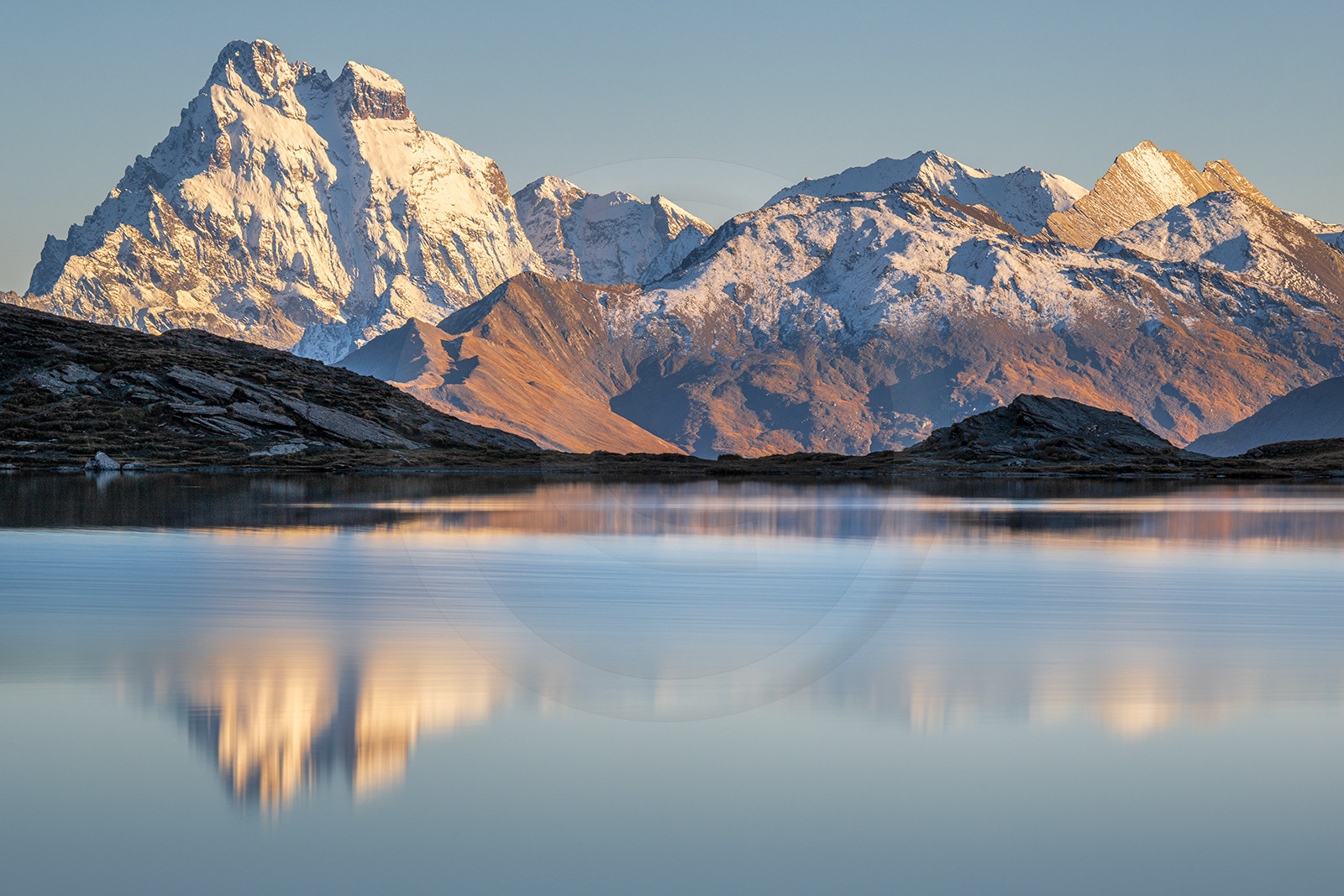 Le Viso depuis le lac du Grand Laus, Malrif.© Duncan MacArthur