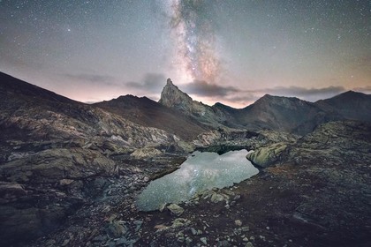 Voie lactée au dessus du lac blanchet