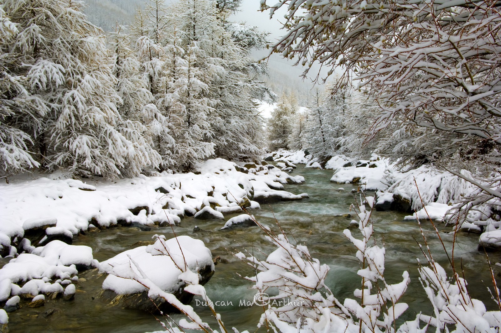 L'aigue Agnelle sous la neige du mois de mai© Duncan MacArthur